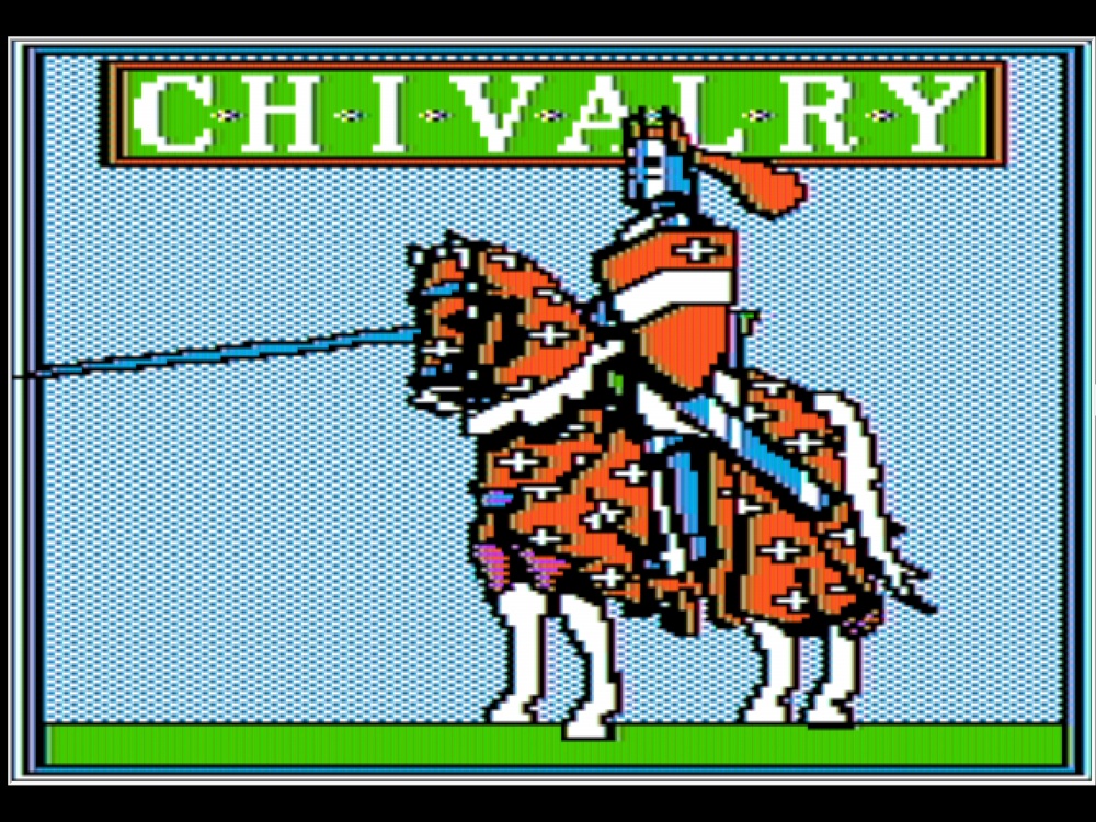 Title Screen of Chivalry for Apple II